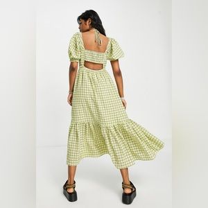Topshop Check MIDI Dress